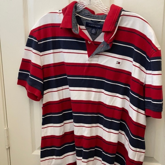 FINAL MARKDOWN TOMMY Hilfiger short sleeve polo shirt large - Picture 1 of 4